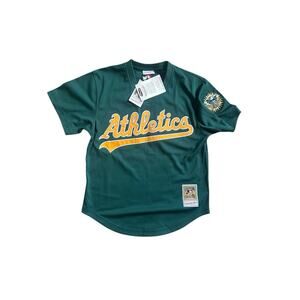 New Mitchell And Mess Oakland Athletics Rickey Henderson Authentic Jersey Medium